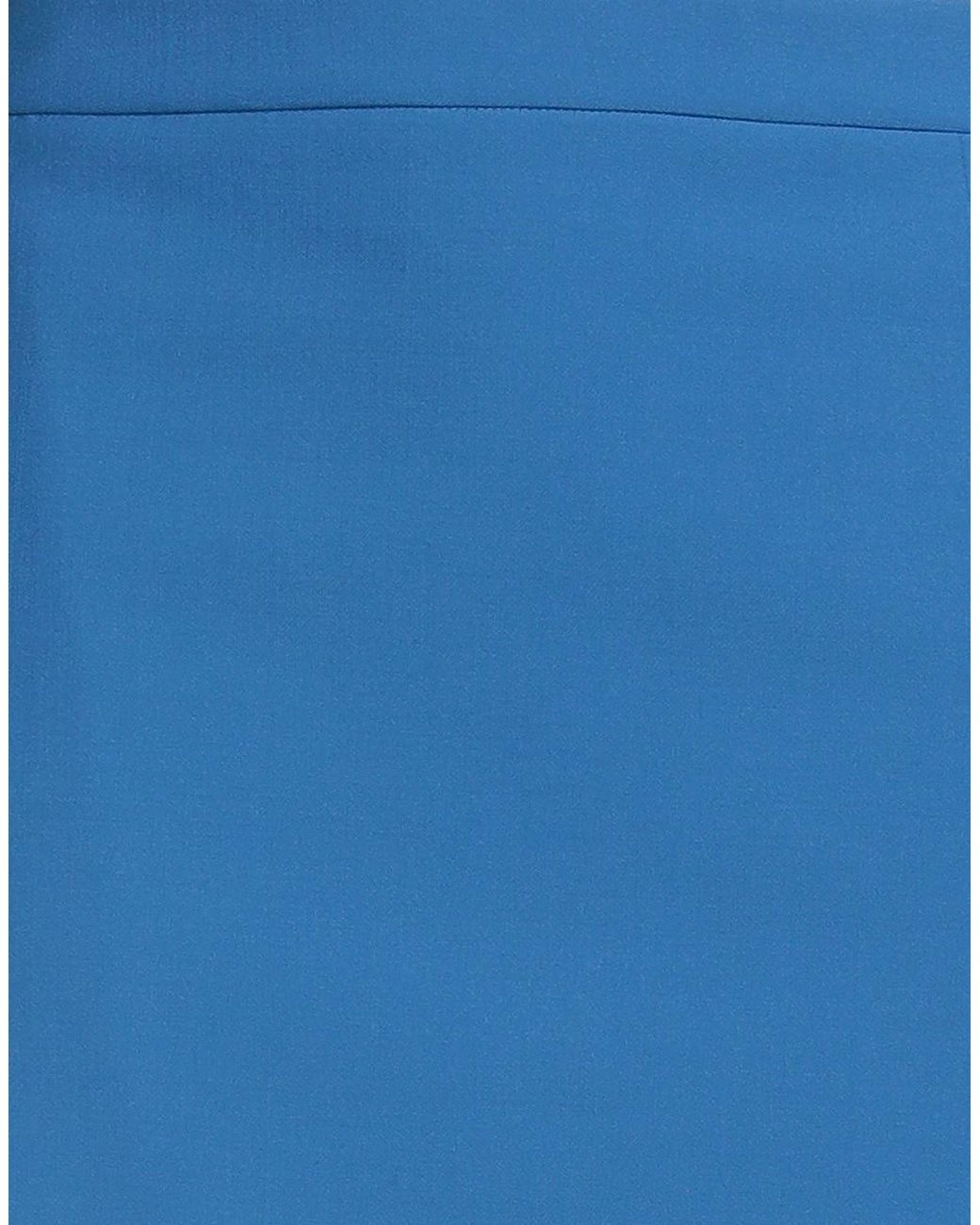 Jucca Blue Mini Skirt Polyester, Virgin Wool, Elastane