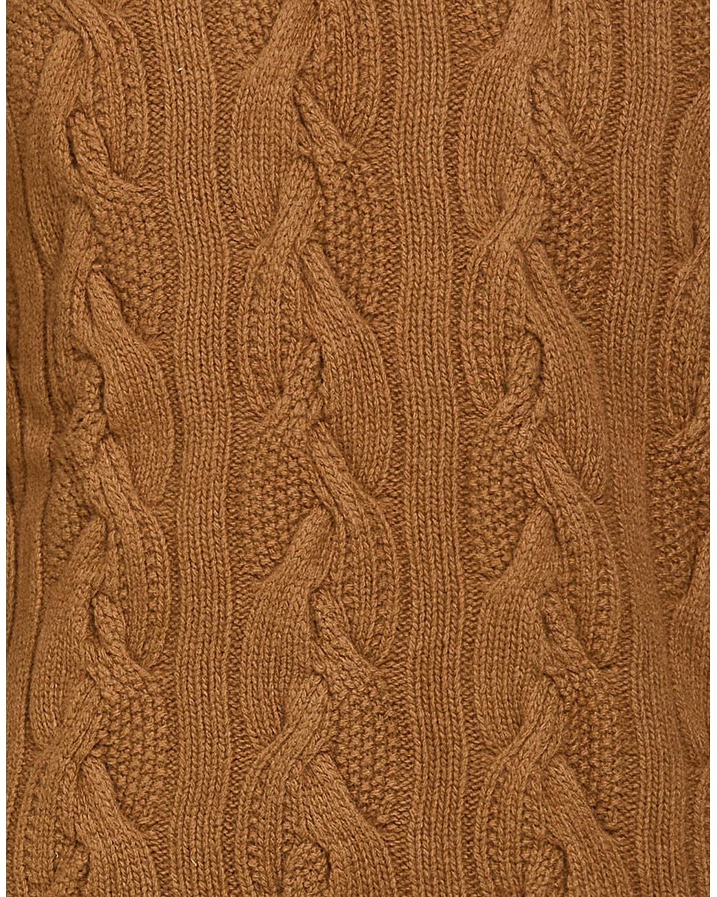 Altea Brown Camel Turtleneck Virgin Wool for men