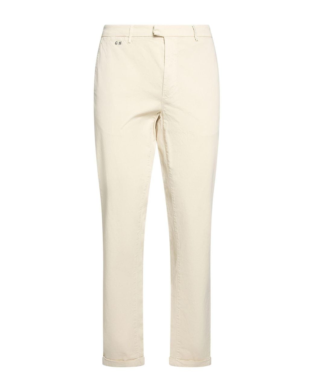 Tramarossa Natural Ivory Pants Cotton, Elastane for men