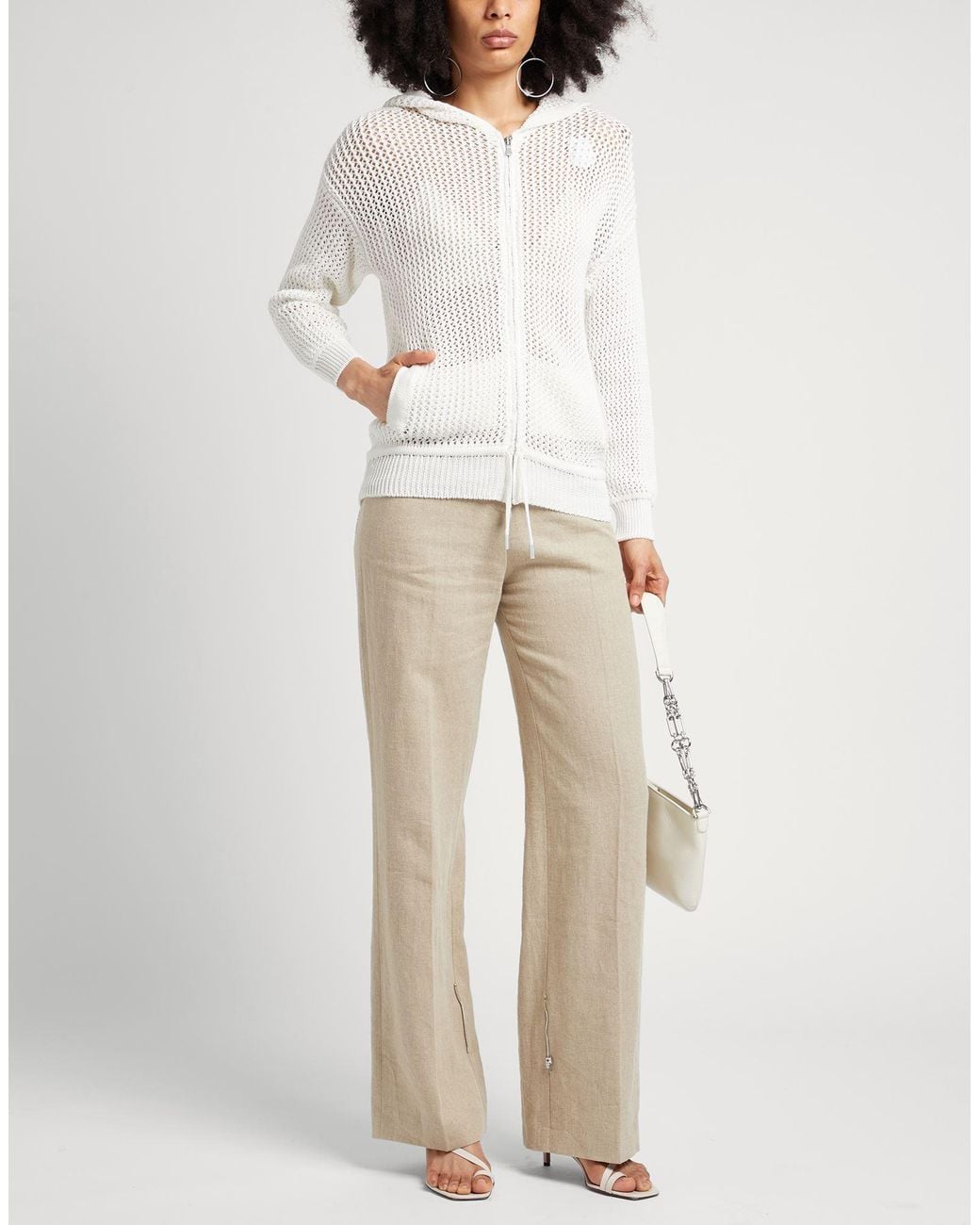 Eleventy White Cardigan