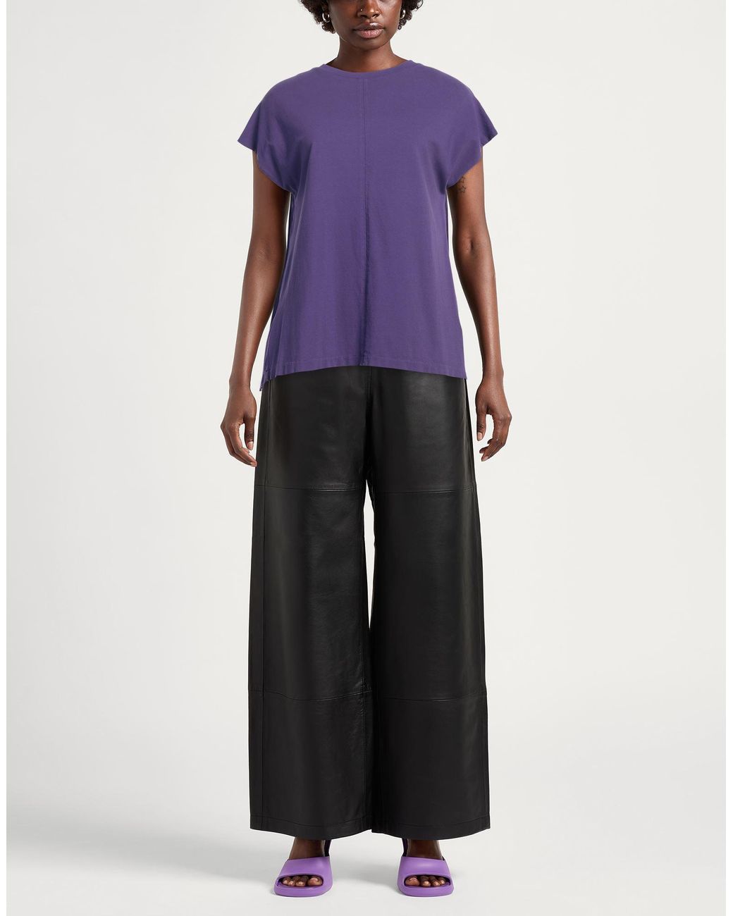 Alpha Studio Purple T-Shirt Cotton, Elastane