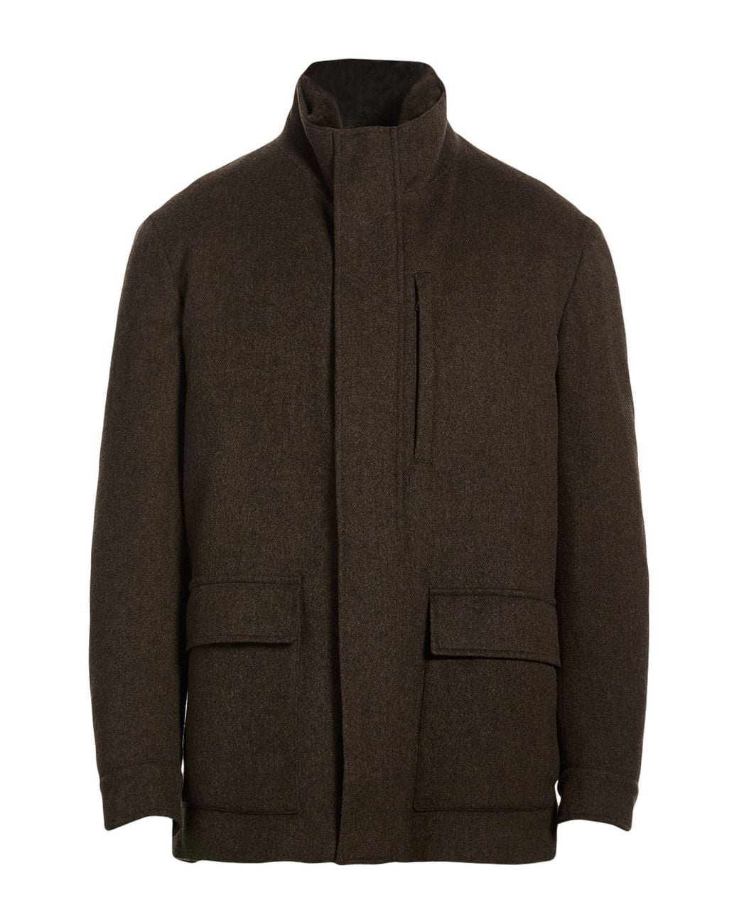 Sartoria Latorre Brown Coat Virgin Wool for men