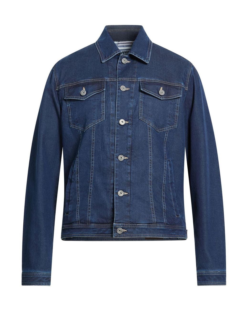 Fedeli Blue Denim Outerwear Cotton, Modal, Elastane for men