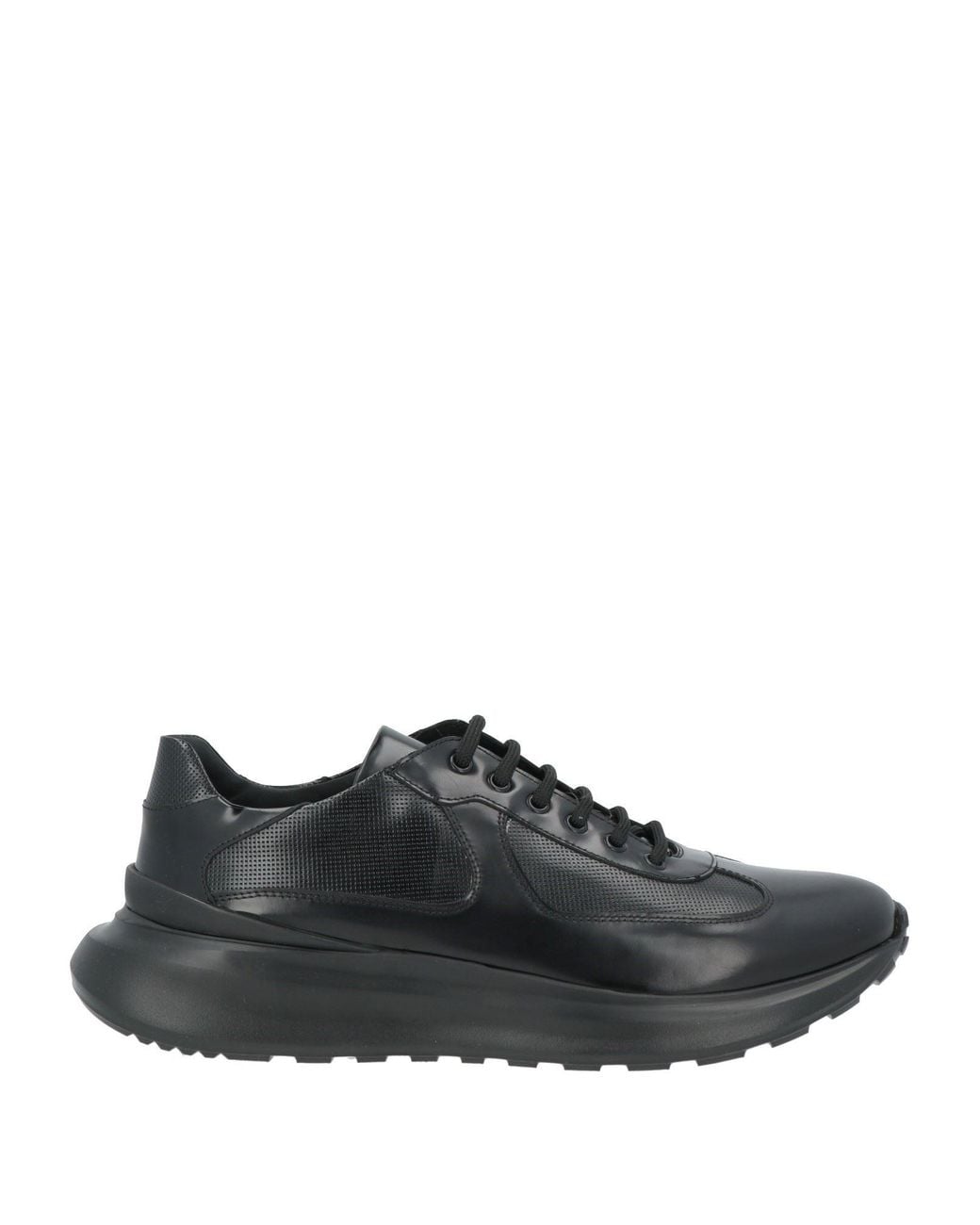 Giovanni Conti Black Sneakers Leather for men
