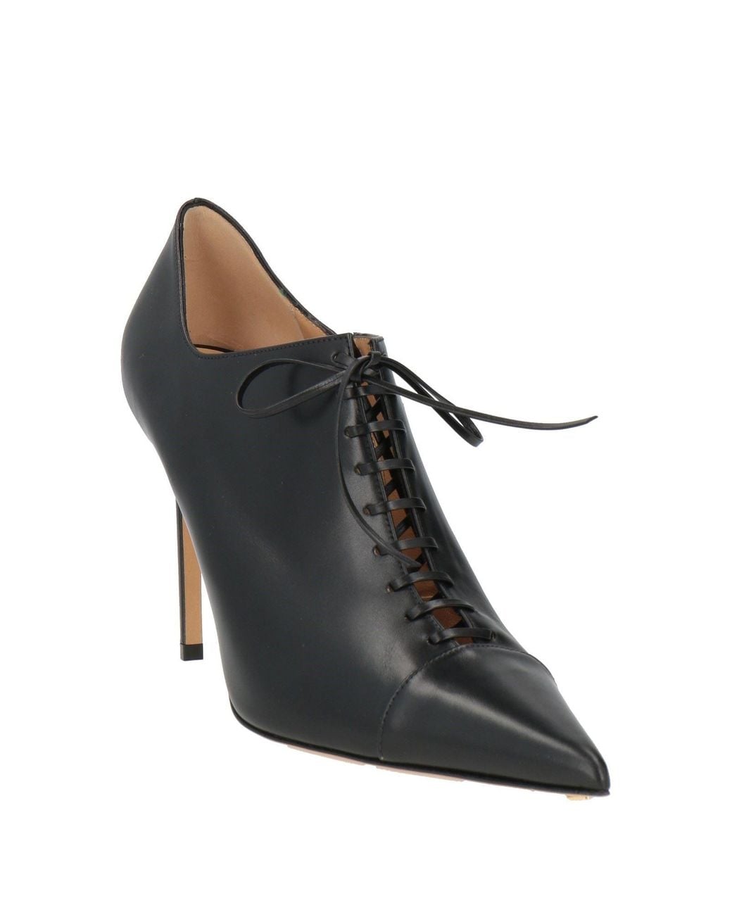 Francesco Russo Black Lace-Up Shoes Calfskin