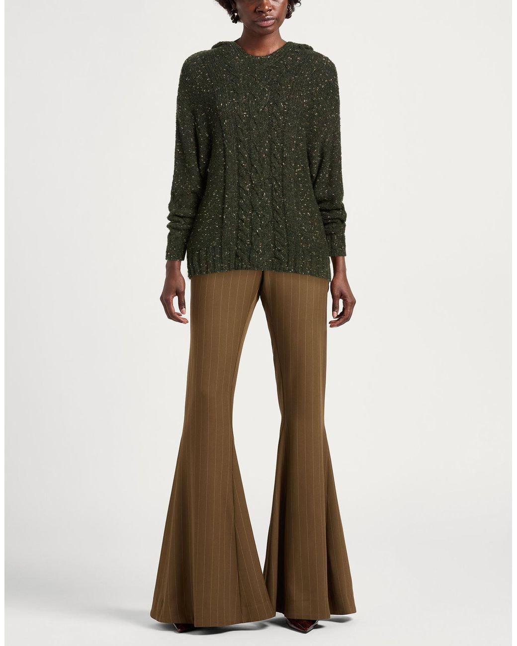 Twinset Green Military Sweater Wool, Polyamide, Viscose, Polyester
