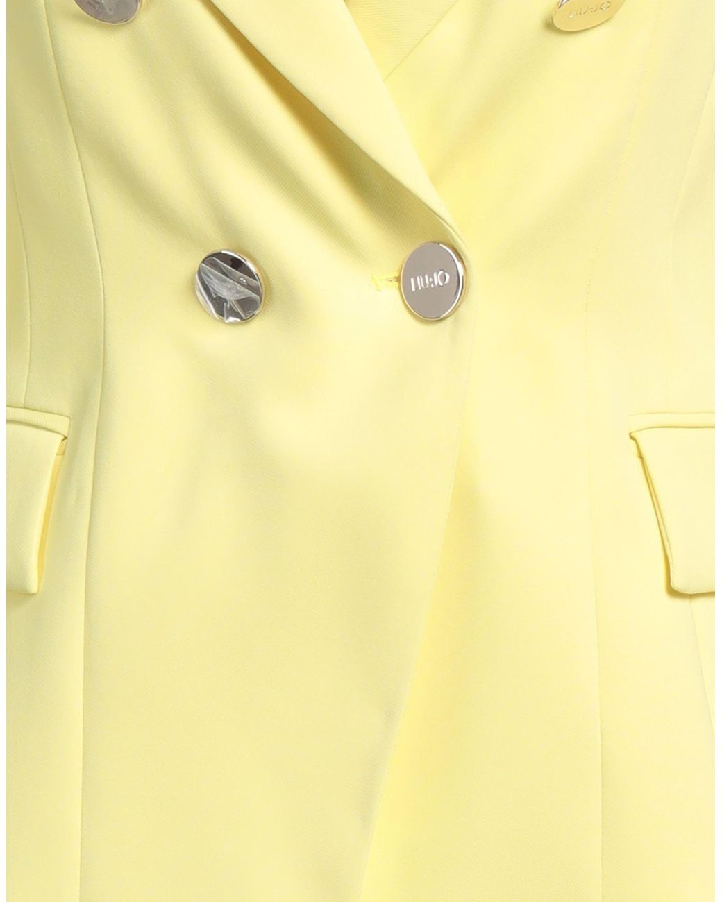 Liu Jo Yellow Blazer Viscose, Polyester, Elastane