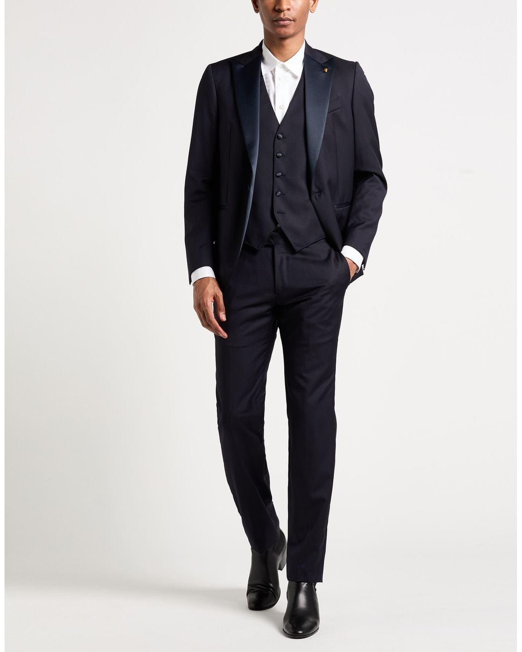 Sartoria Latorre Blue Midnight Suit Virgin Wool for men