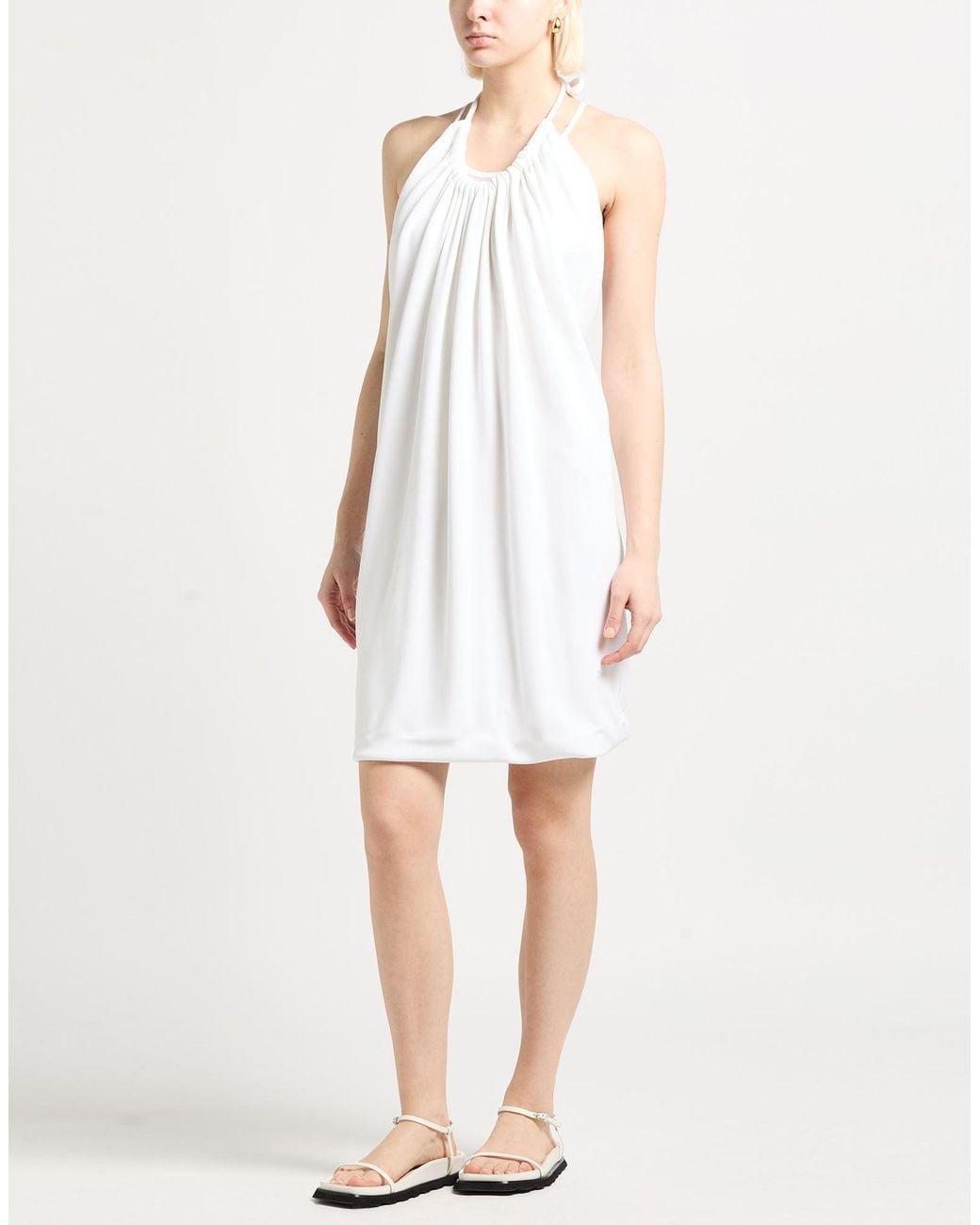 Sportmax White Mini Dress Viscose