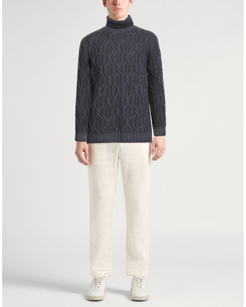 PT Torino Blue Turtleneck Virgin Wool, Cashmere for men