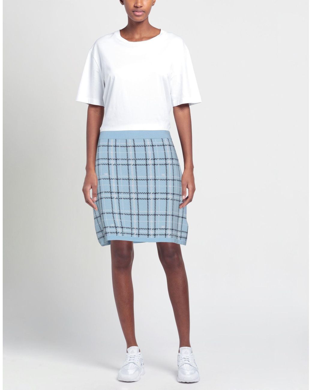 Elisabetta Franchi Blue Mini Skirt