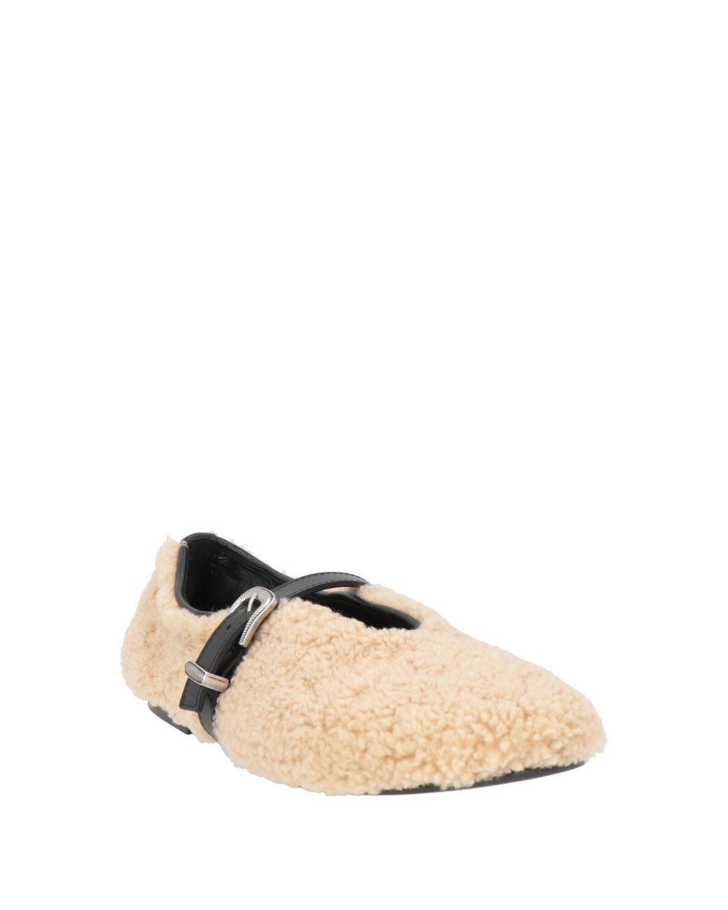 KATE CATE Natural Ballet Flats Shearling