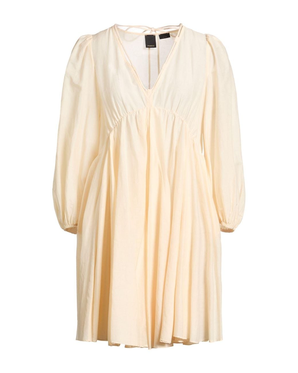 Pinko Natural Mini Dress Cotton, Silk