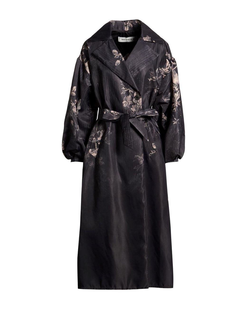 Shirtaporter Black Overcoats & Trench Coats