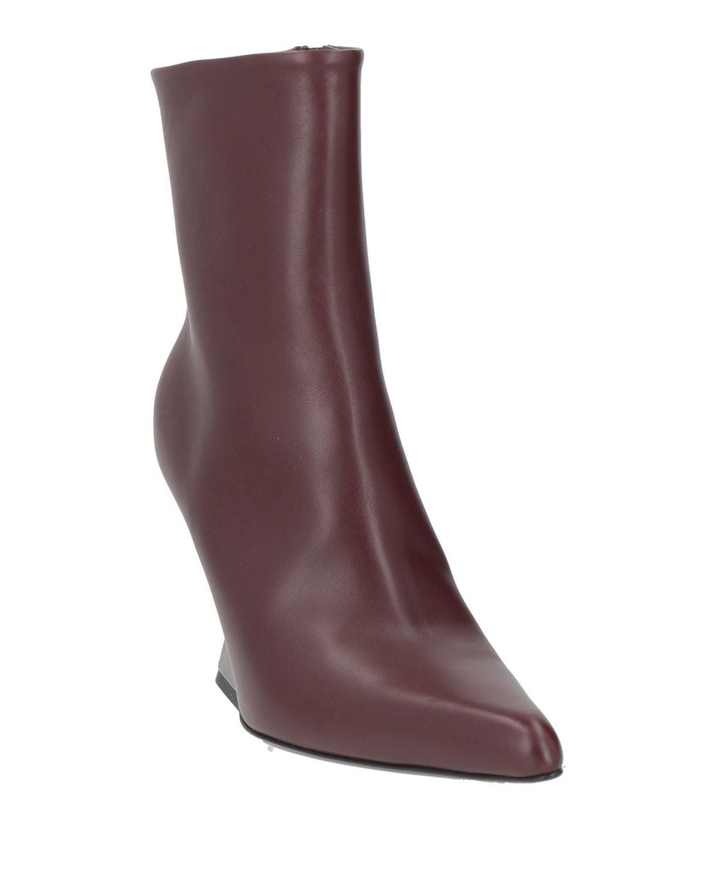 Mugler Purple Ankle Boots Leather