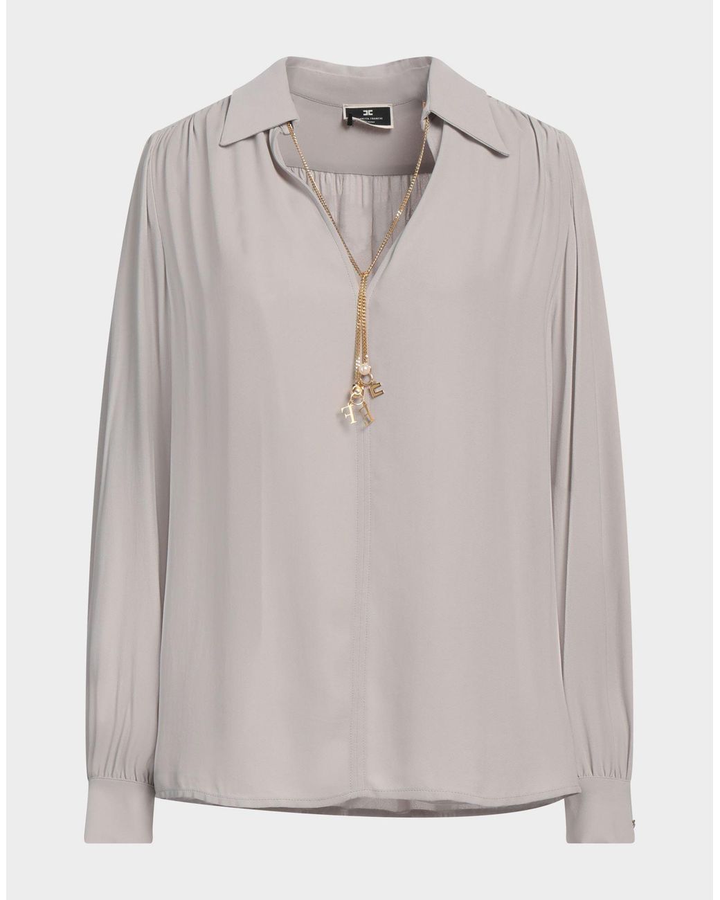 Elisabetta Franchi Gray Top