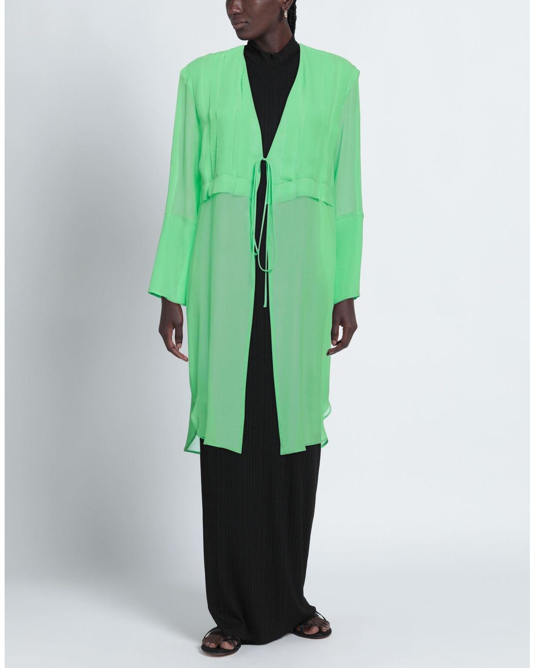 Alysi Green Overcoat & Trench Coat