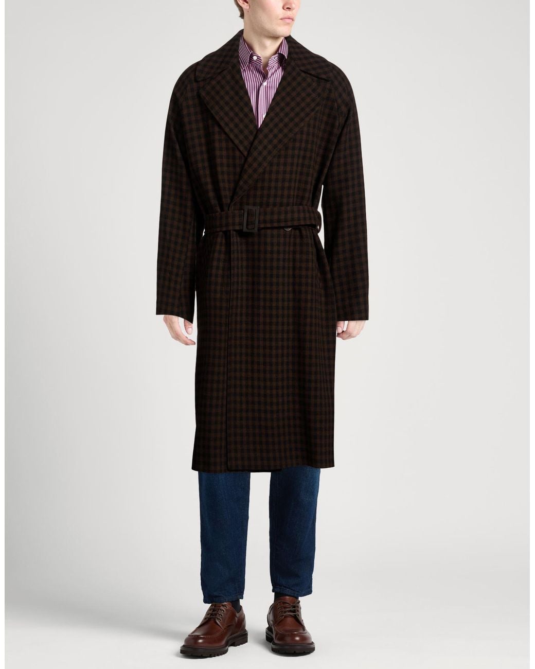 Hevò Black Coat Wool, Polyamide for men