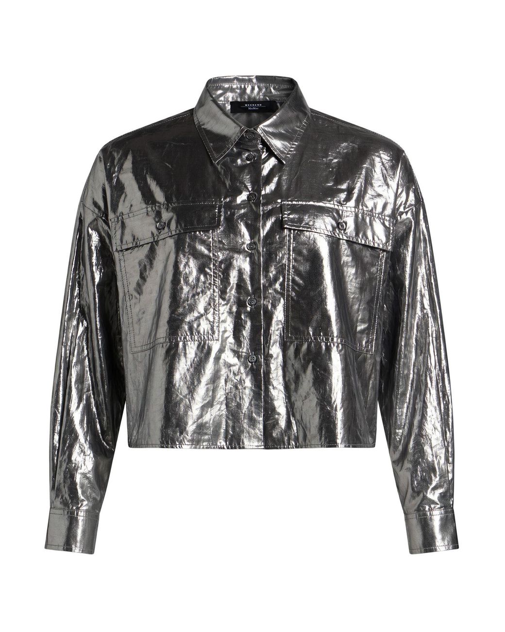 Weekend by Maxmara Black Shirt Cotton, Metal Fiber