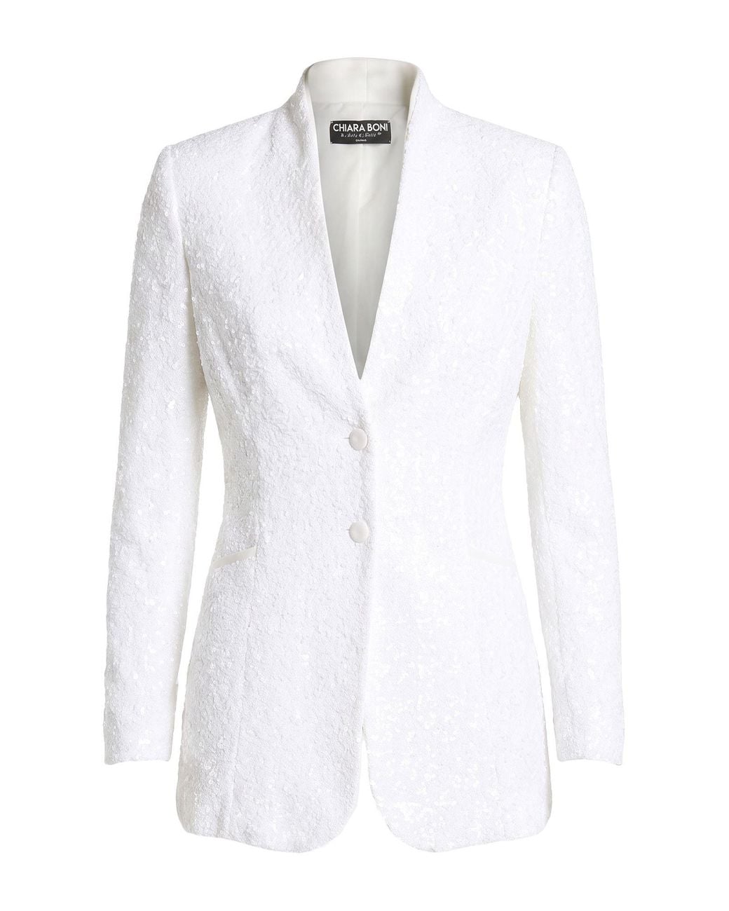 La Petite Robe Di Chiara Boni White Blazer Polyester, Polyamide, Elastane