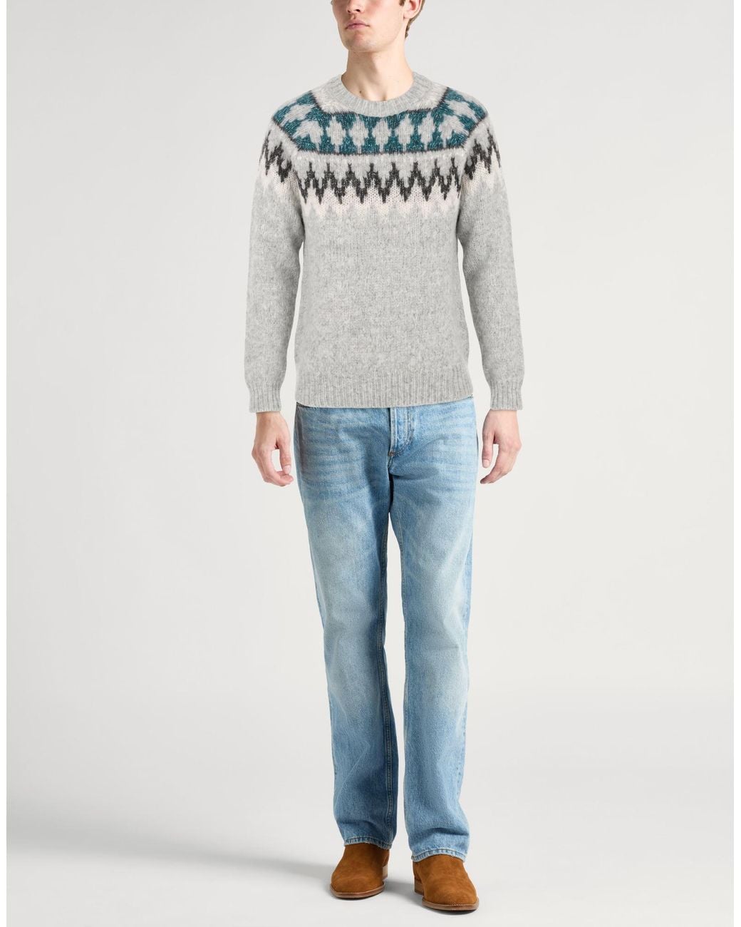 Moorer Gray Sweaters for men