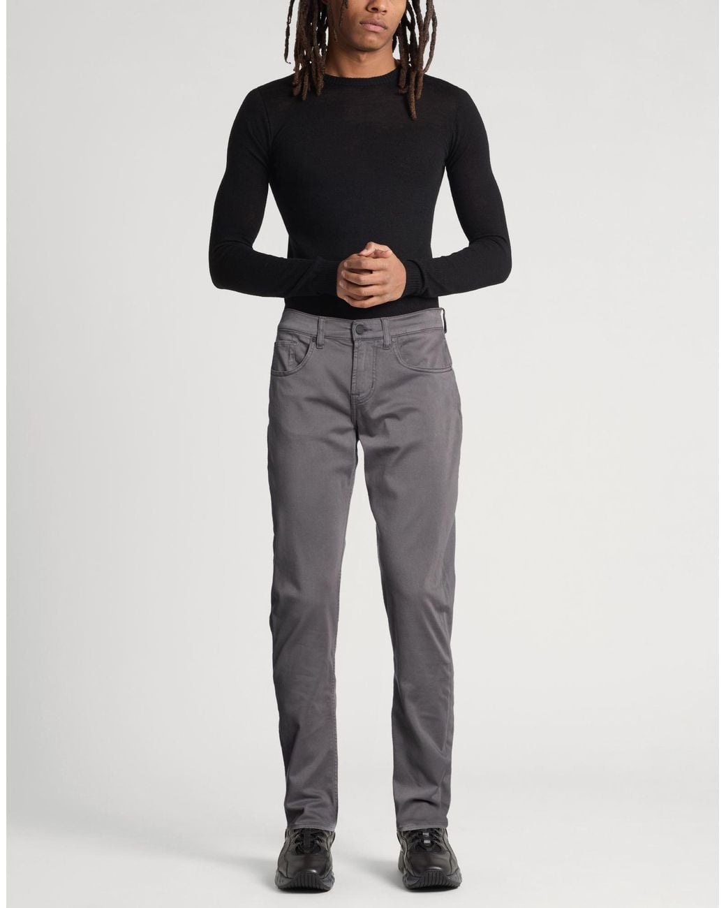 7 For All Mankind Gray Pants Cotton, Modal, Polyester, Elastane for men