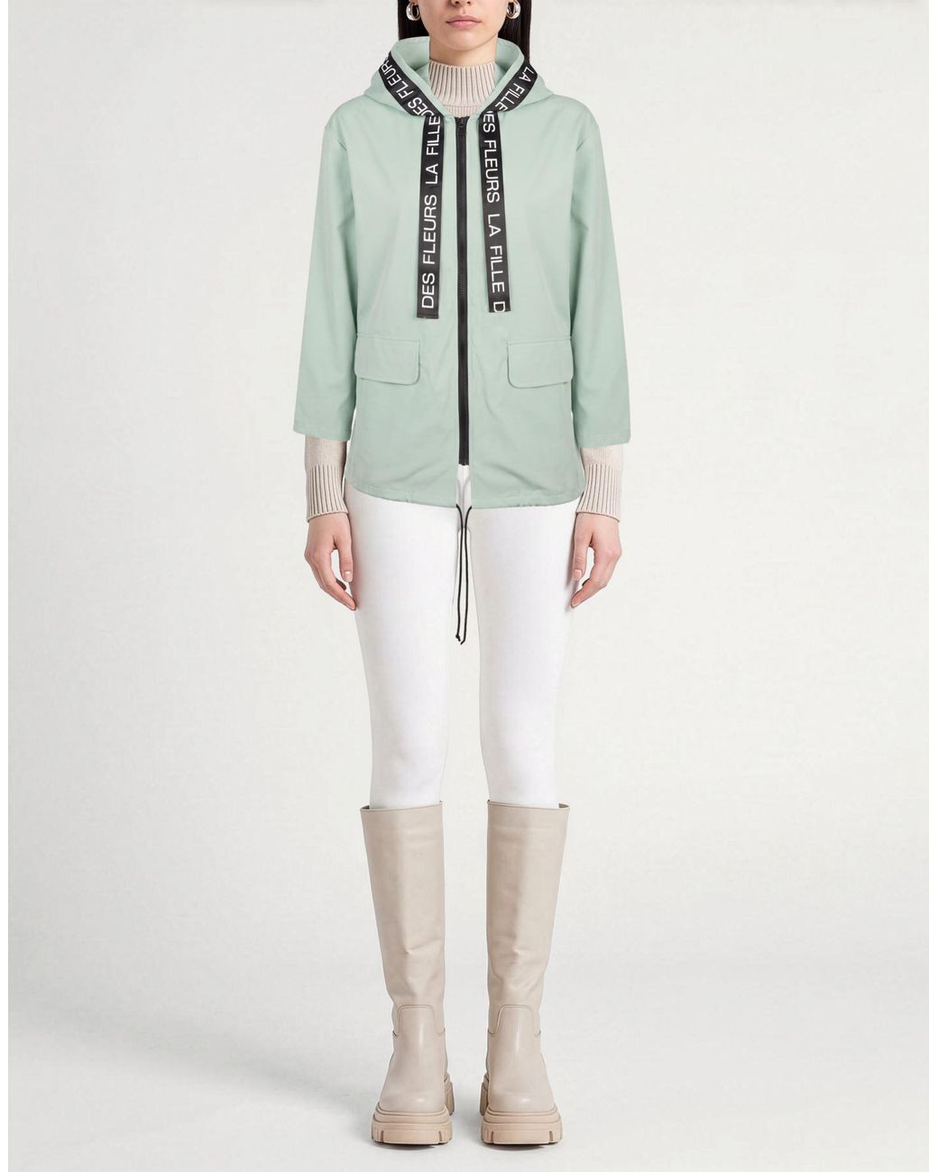 La Fille Des Fleurs Green Jacket Polyester