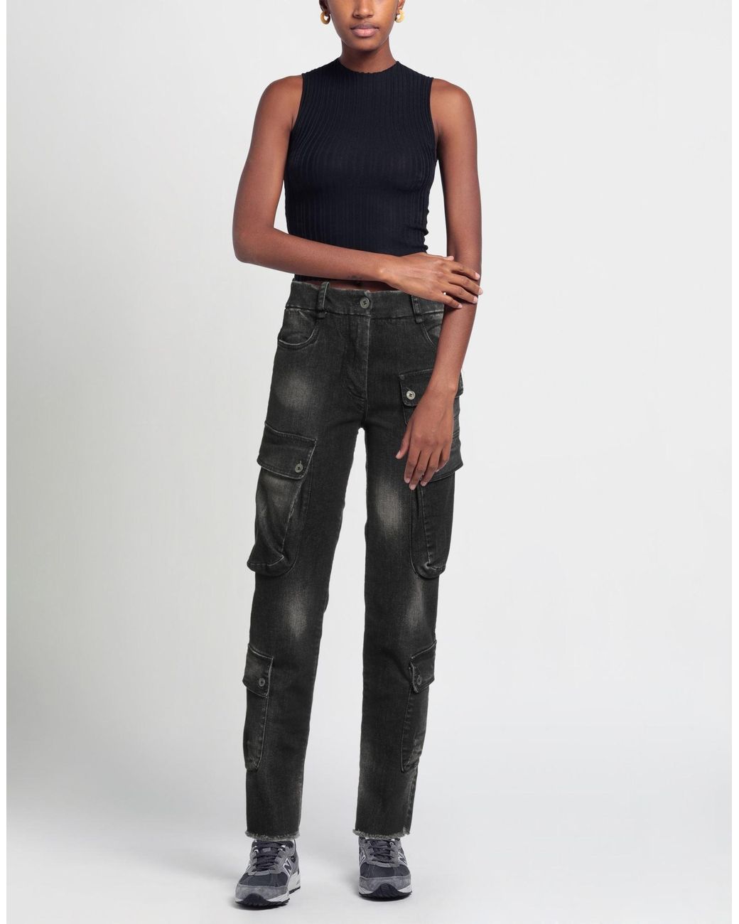 Masnada Black Jeans Cotton, Elastane