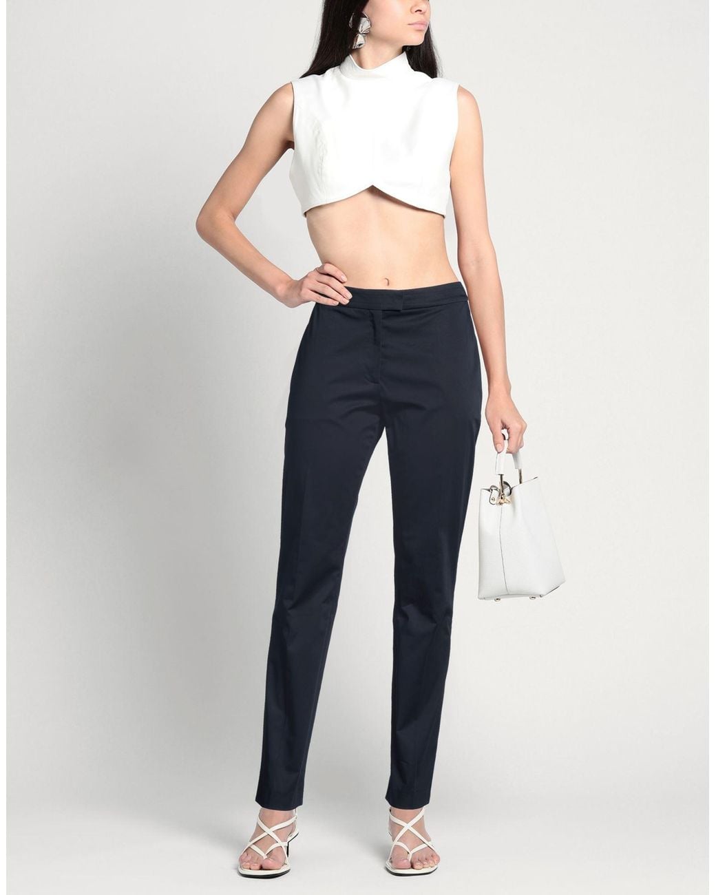 Boss Blue Midnight Pants Cotton, Elastane