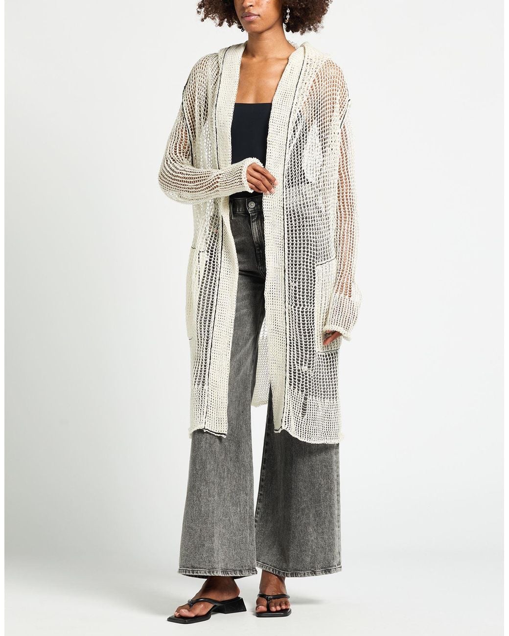 Masnada White Cardigan Linen