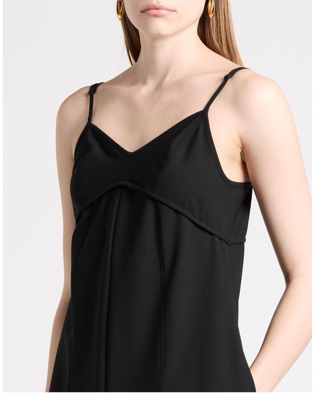 Alysi Black Jumpsuit Polyester, Virgin Wool, Elastane
