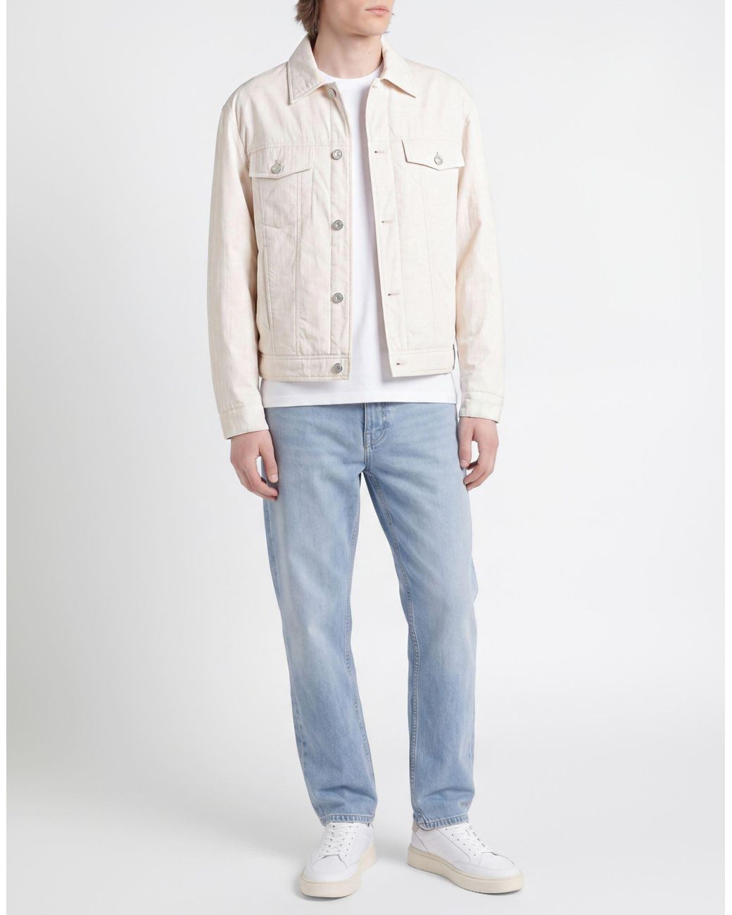 AMI Natural Ivory Jacket Polyamide for men