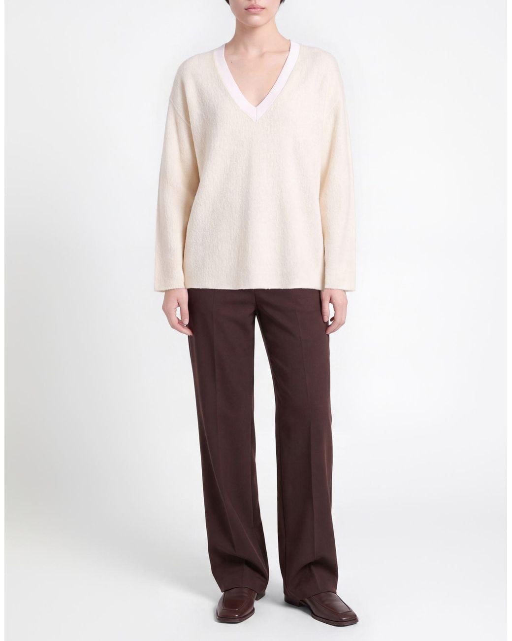 Alpha Studio White Sweaters