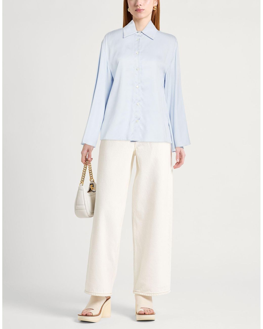 Grifoni Blue Shirt Lyocell