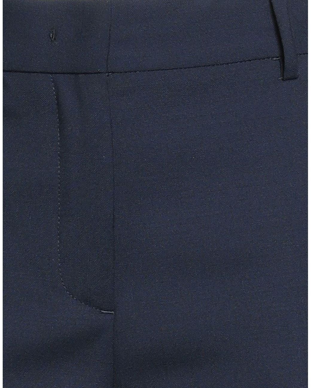 Brian Dales Blue Pants Polyester, Wool, Elastane