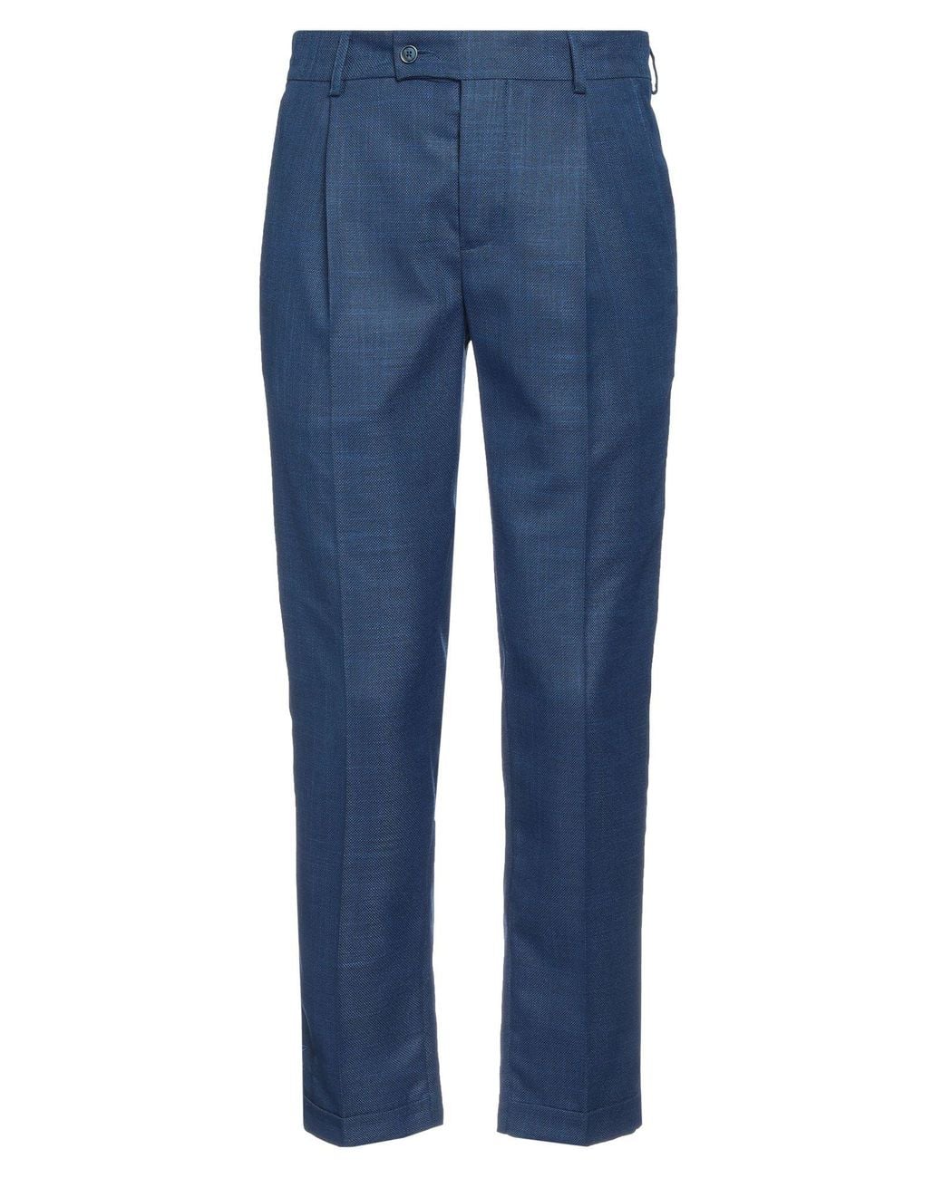 Daniele Alessandrini Blue Pants Polyester, Viscose, Elastane for men