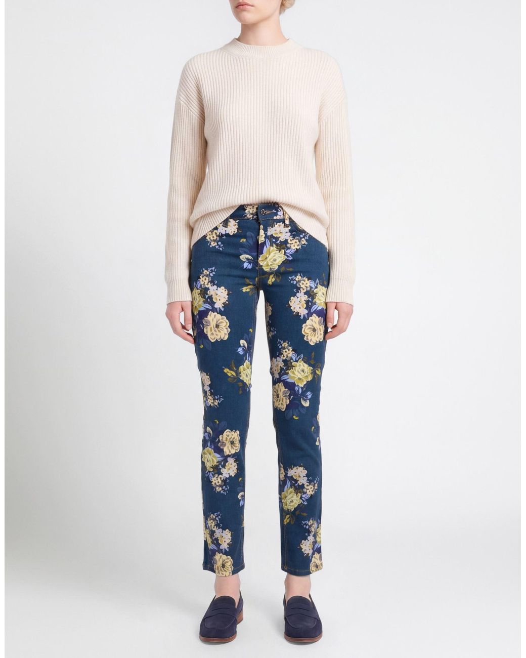 Liu Jo Blue Pants Cotton, Elastane