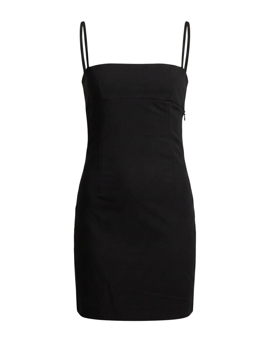 HUGO Black Mini Dress Recycled Polyester, Polyester, Viscose, Elastane