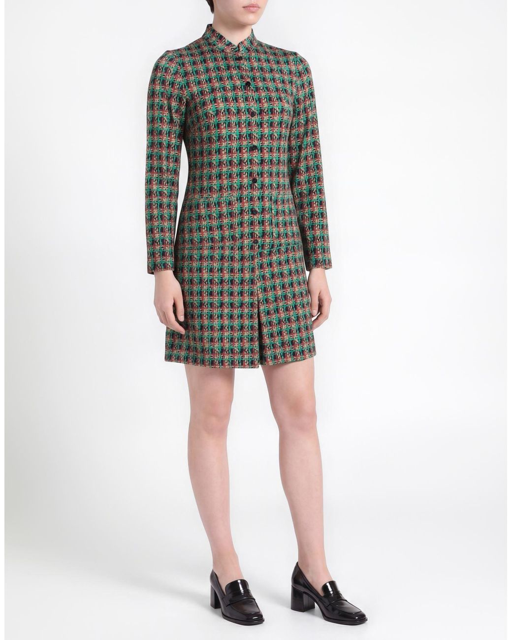 Siyu Green Mini Dress Viscose, Elastane
