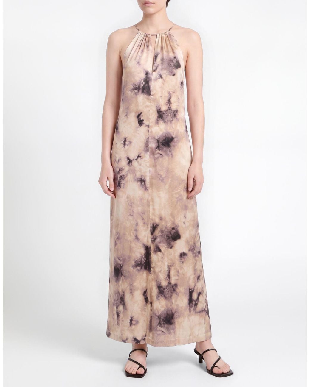 Erika Cavallini Semi Couture Natural Maxi Dress Silk