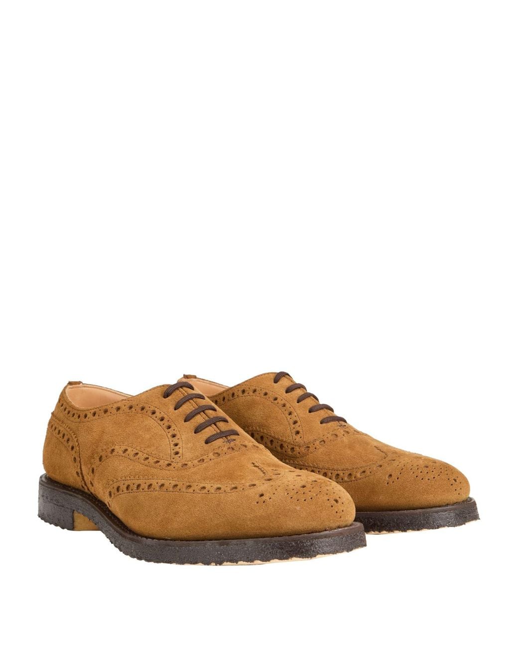 Church's Brown Mustard Lace-Up Shoes Calfskin for men