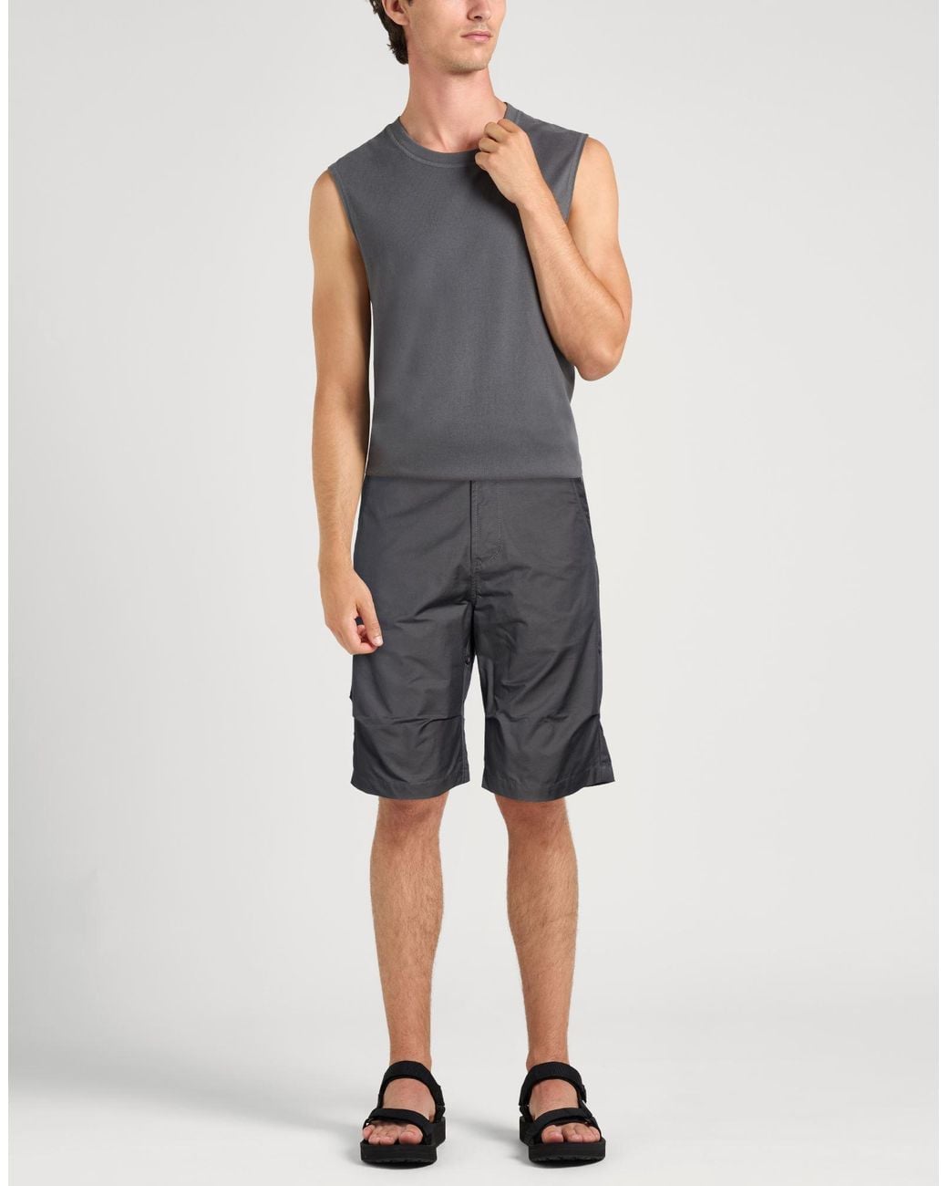 Maharishi Gray Shorts & Bermuda Shorts Organic Cotton, Recycled Polyester for men