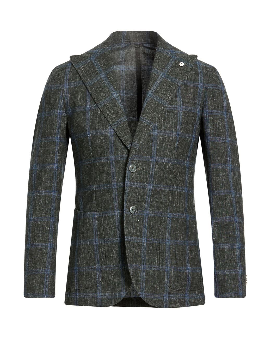 L.b.m. 1911 Gray Blazer Linen, Cotton for men