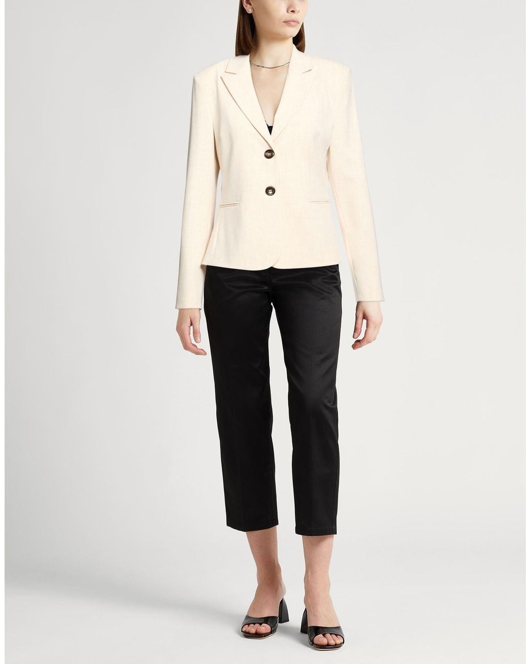 Liu Jo Natural Blazer Polyester, Viscose, Elastane