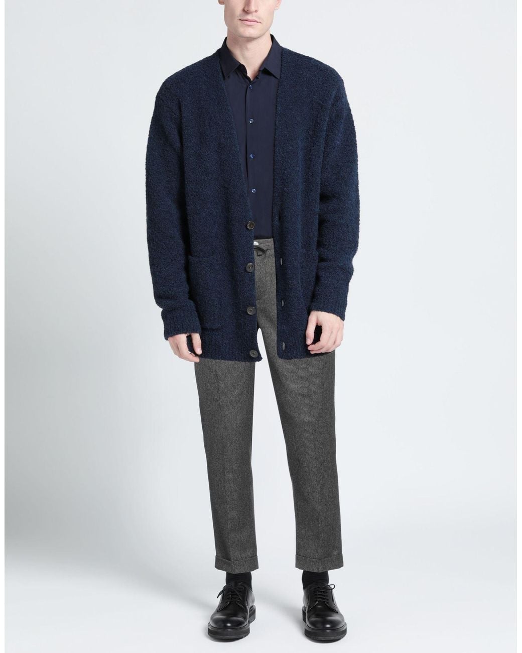 Barbati Gray Pants Polyester, Viscose, Elastane for men