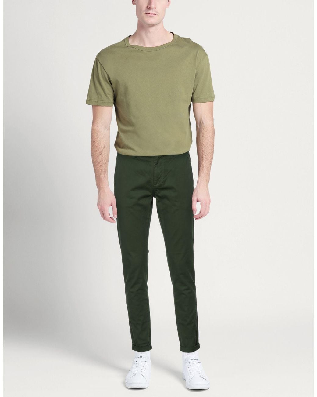 Harmont & Blaine Green Pants Cotton, Elastane for men