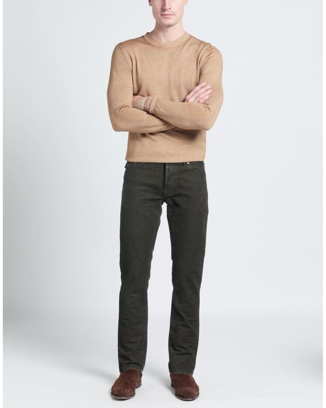 Tramarossa Gray Pants Cotton, Elastane for men