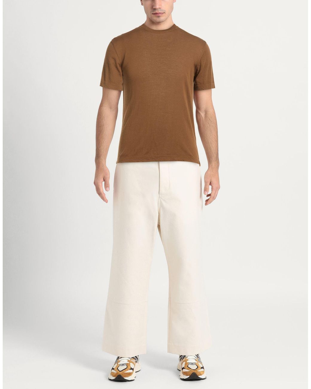 Cruna Brown Camel Sweater Cotton for men