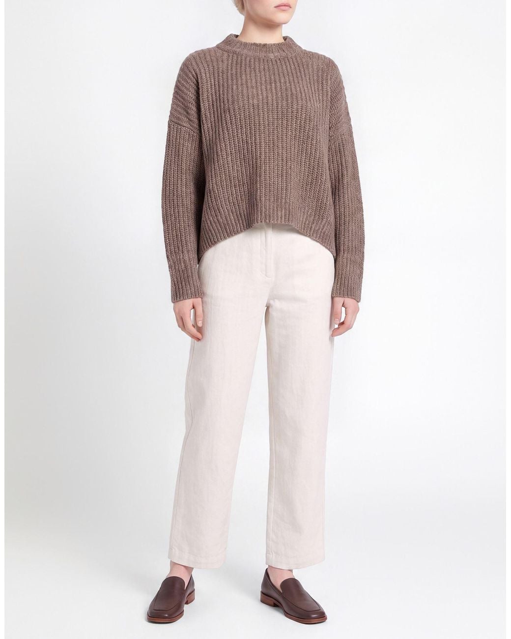 Aragona Brown Sweater Baby Alpaca Wool, Merino Wool