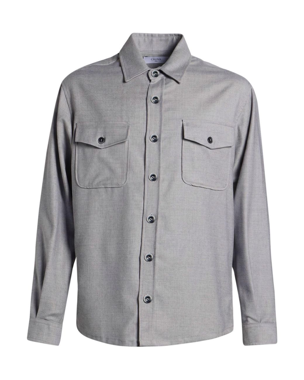 Cruna Gray Shirt Cotton, Elastane for men